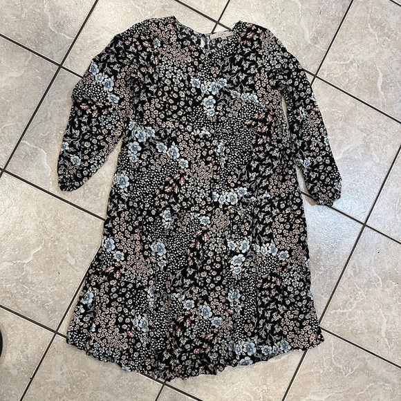 Loft Floral Black Women’s Dress Size Small Petite - Picture 1 of 4